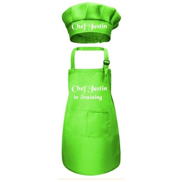 Personalized Size Small Kids Apron & Chef Hat Set - Picture 8 of 10